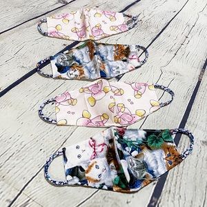 4 Homemade Face Mask Brand New Washable Duo Layer